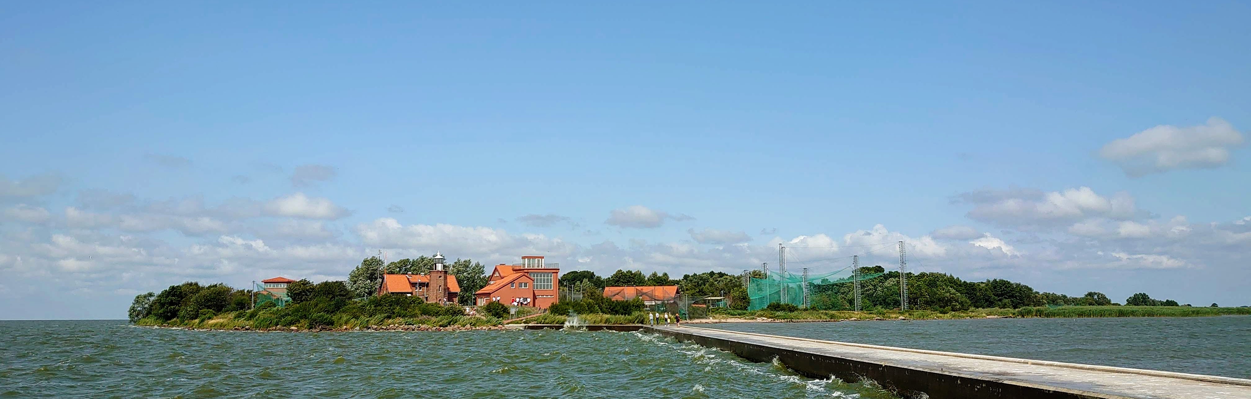 entės Ragas (Ventė Cape) Ornithological Station, with the lighthouse, which was built in 1863, in the foreground